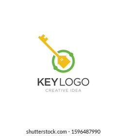Home Key Creative logo Concept, Vector Logo Design Template