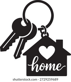 Home Key With Heart Icon