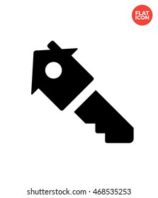Home key Icon Flat Style Isolated Vector Illustration