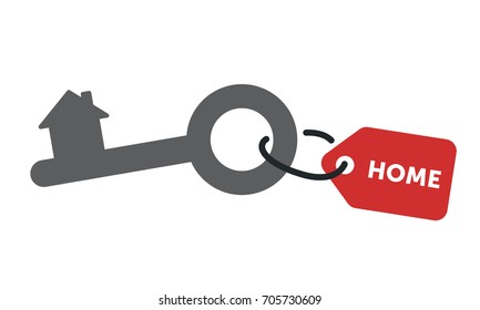 Home key icon. Isolated vector illustration