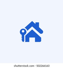 home key icon, isolated, white background
