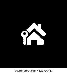home key icon, isolated, white background