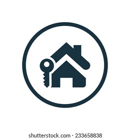 home key icon on white background 