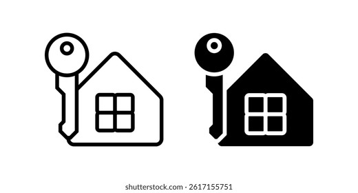 Home Key icon set. for mobile concept and web design on white background