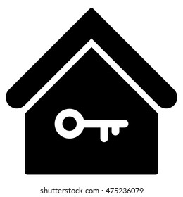 Home Key icon. Vector style is flat iconic symbol, black color, white background.