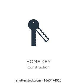 Home key icon vector. Trendy flat home key icon from construction collection isolated on white background. Vector illustration can be used for web and mobile graphic design, logo, eps10