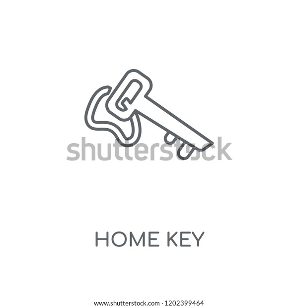 Home Key linear icon. Home Key\
concept stroke symbol design. Thin graphic elements vector\
illustration, outline pattern on a white background, eps\
10.