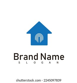 home key lock logo real estate design symbol