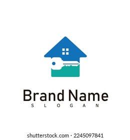 logotipo de bloqueo de la clave del hogar símbolo de diseño inmobiliario