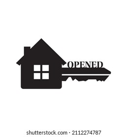 home key logo design vector illustration