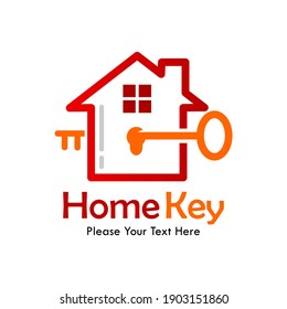 Home key logo template illustration