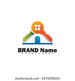 Home key logo vector design icon