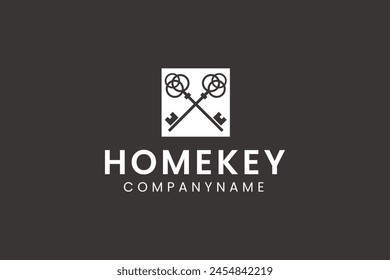 home key logo vector icon illustration