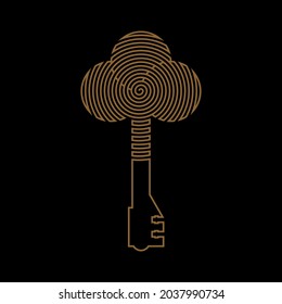 home key, real estate. featuring spiral hypnotic logo design, vector. Perfect for a real estate agency or any housing business in general