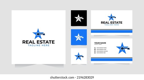 Home key or real estate vector template logo