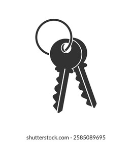 home key ring vector design illustration
