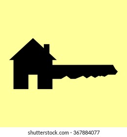 Home Key sign. Flat style icon vector illustration.