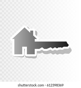 Home Key sign. Vector. Blackish icon on transparent background with transition.