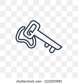 Home Key vector outline icon isolated on transparent background, high quality linear Home Key transparency concept can be used web and mobile