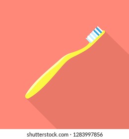 Home kids toothbrush mouth icon. Flat illustration of home kids toothbrush mouth icon vector for any web design