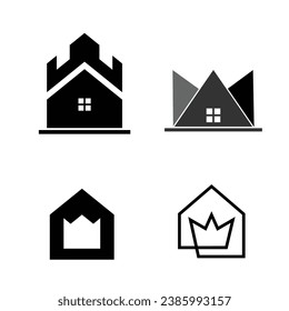 home king crown logo icon design