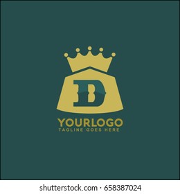 Home King Logo Design Element. Letter D