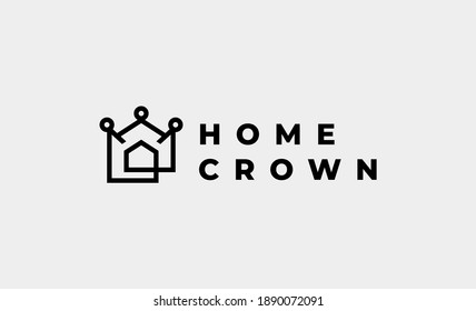 Home King Royal logo Design Vector illustration
