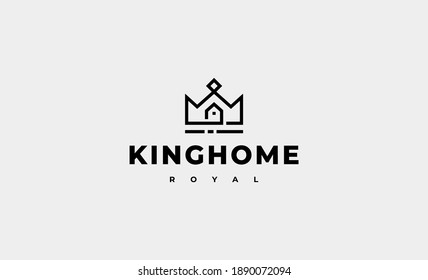 Home King Royal logo Design Vector illustration