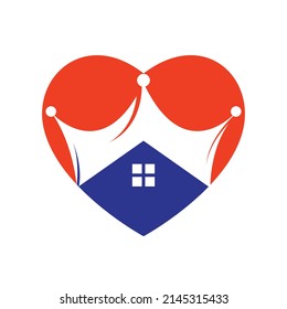 Startseite King Vektorlogo Design. Kreatives Design-Konzept für das Haus- und Kronenvektorlogo.	
