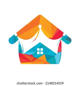 Home king vector logo design. Creative home and crown vector logo design concept.	