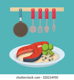 Home Kitchen concept  about supplies icons design, vector illustration 10 eps graphic.