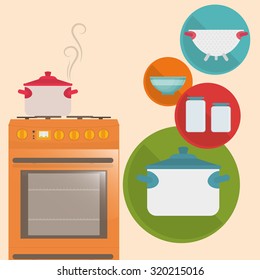 Home Kitchen concept  about supplies icons design, vector illustration 10 eps graphic.