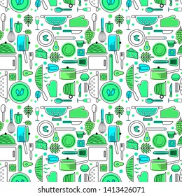 Home kitchen seamless geometric pattern