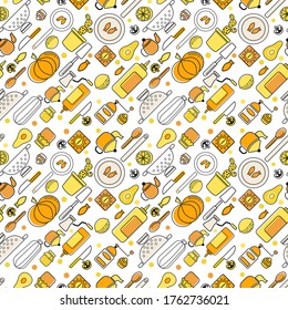 Home kitchen seamless geometric pattern . Kitchen and home decoration series.