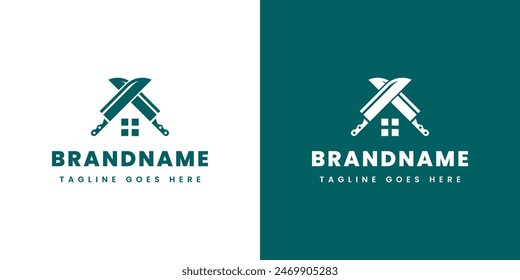 Home Knife Logo, Ideal for Home Chefs, Culinary Brands, and Knifemakers