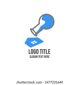 home lab construction logo concept for business company. minimal logo. simple logo. modern logo concept. creative buildings and research illustration