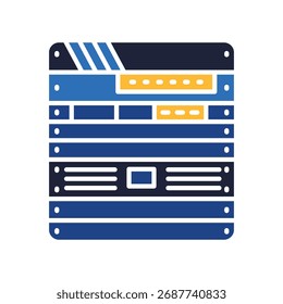 ícone plano de cor de configuração do home lab. Elemento isolado do vetor.Traço editável