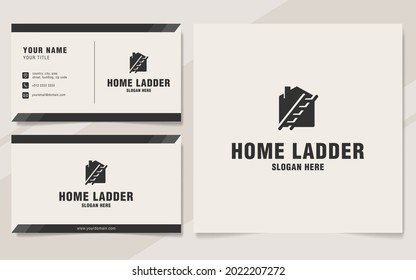 Home ladder logo template on monogram style