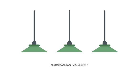 Home lamp icon. Decor element, modern and stylish minimalistic interior. Poster or banner for website. Comfort and coziness in apartment. Light and electricity. Cartoon flat vector illustration