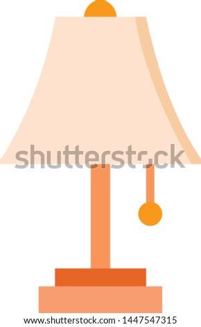 Home lamp icon in flat minimal style