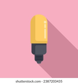 Vector plano del icono de la lámpara doméstica. Bombilla de lecho. Control remoto del teléfono