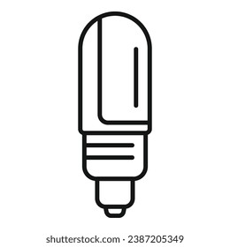 Home lamp icon outline vector. Led bulb. Remote phone control