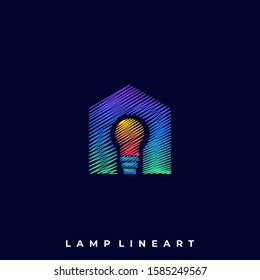 Home Lamp Illustration Vector Template. Suitable for Creative Industry, Multimedia, entertainment, Educations, Shop, and any related business