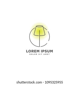 Home Lamp Interior Vector Logo template