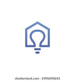 Home Lamp Logo Vector. Light Bulb Lamp Icon