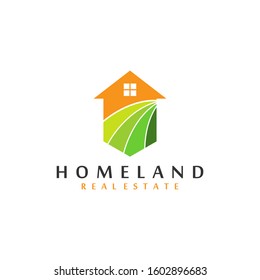home land or property logo vector