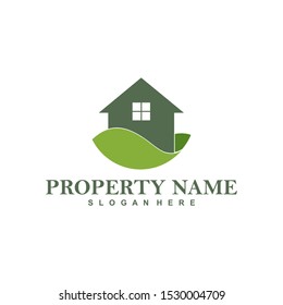 home and landscape logo vector