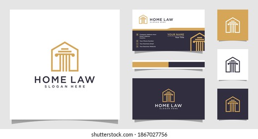 home law firm logo vector design