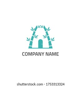 home and leaf design logo vector icon symbol