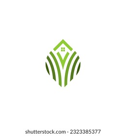 Startseite oder grünes Haus Vektorsymbol, Öko-Haus einfach Symbol, kleines Haus Symbol. 